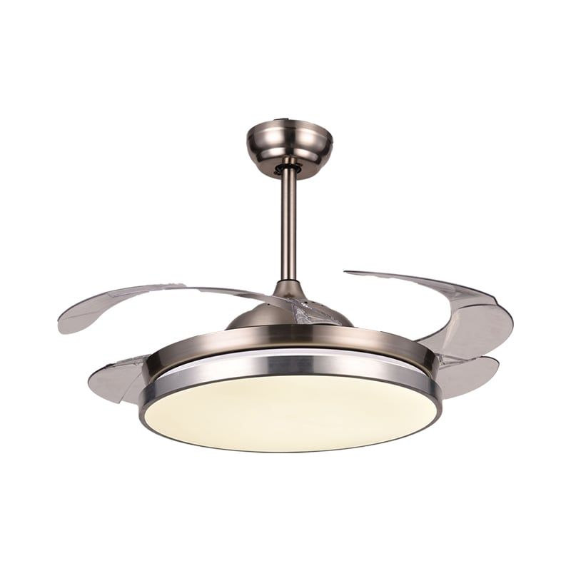 Quạt trần đèn, cánh xếp, thiết kế hiện đại QT-123