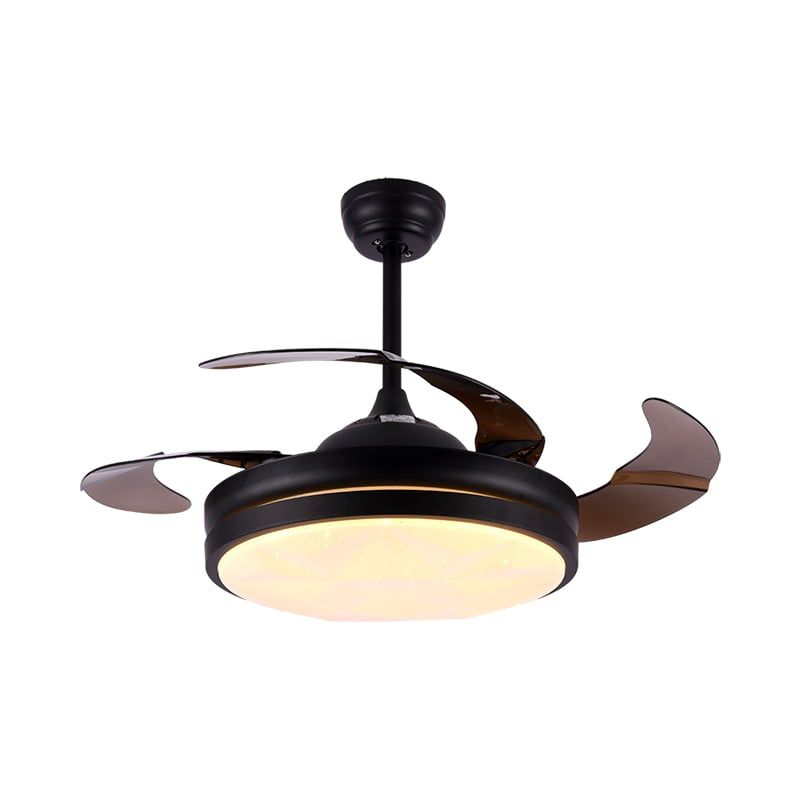Quạt trần đèn, cánh xếp, thiết kế hiện đại QT-128