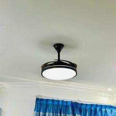 Quạt trần đèn, cánh xếp, thiết kế hiện đại QT-128