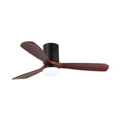Quạt trần đèn sát trần 3 cánh gỗ cao cấp QT-41