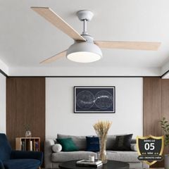 Quạt trần đèn thiết kế 3 cánh gỗ tối giản, hiện đại QT-238