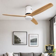 Quạt trần đèn thiết kế 3 cánh nhựa tối giản, hiện đại QT-290