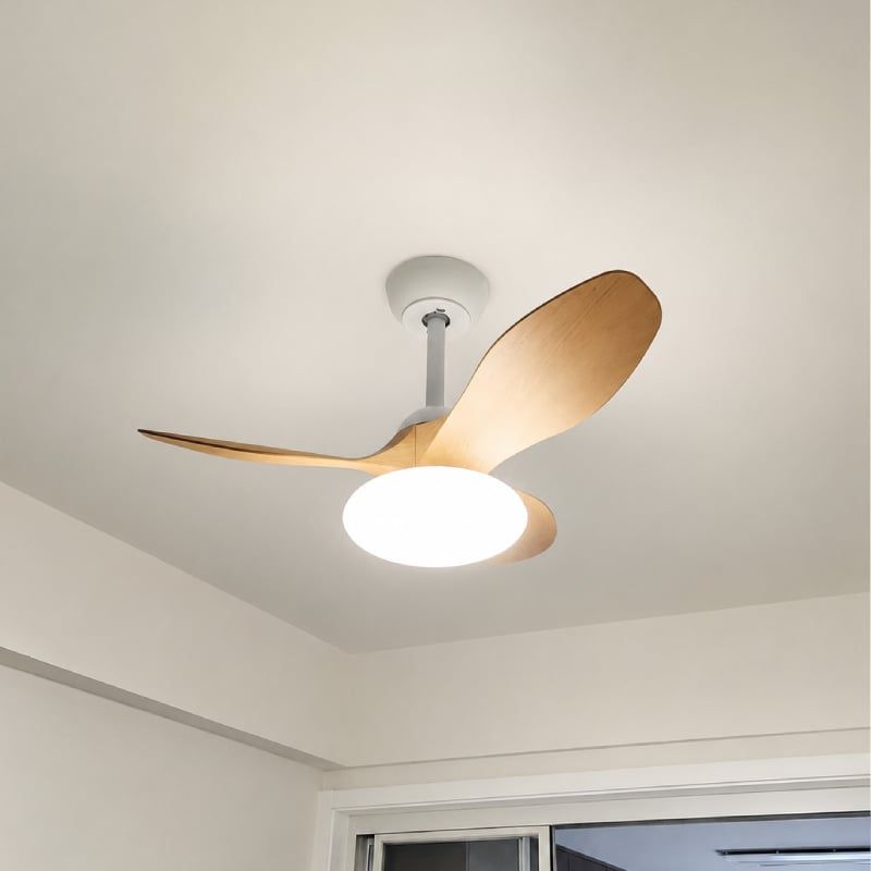 Quạt trần đèn thiết kế 3 cánh nhựa tối giản, hiện đại QT-203