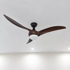 Quạt trần đèn thiết kế 3 cánh nhựa tối giản, hiện đại QT-245