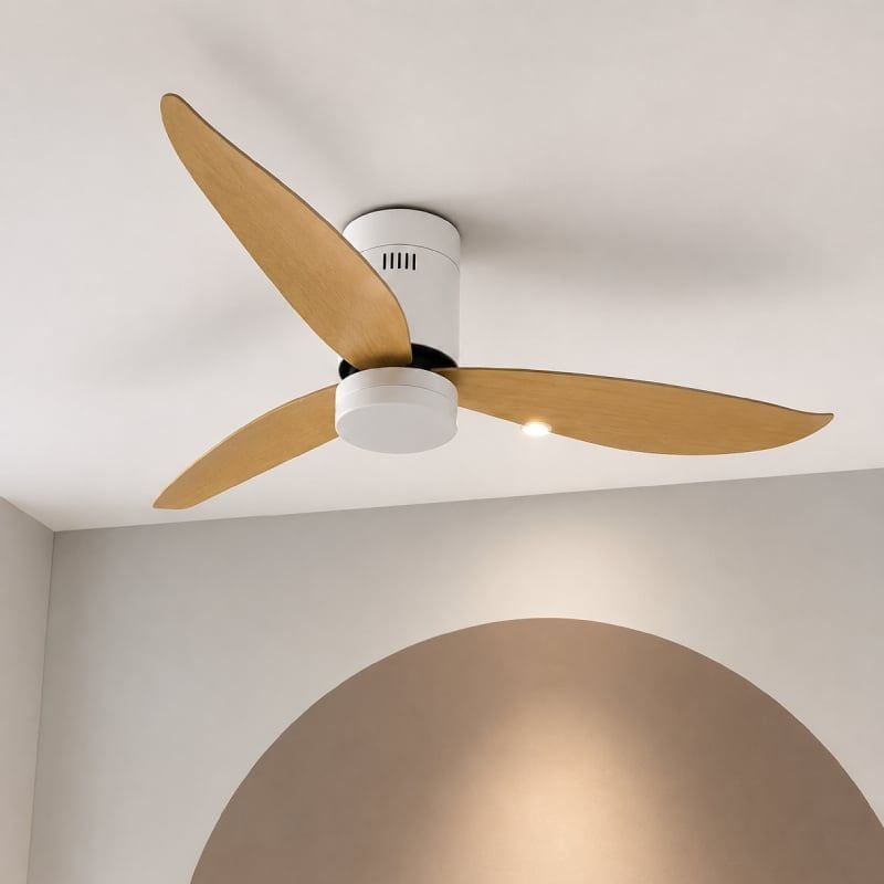 Quạt trần đèn thiết kế 3 cánh nhựa tối giản, hiện đại QT-289