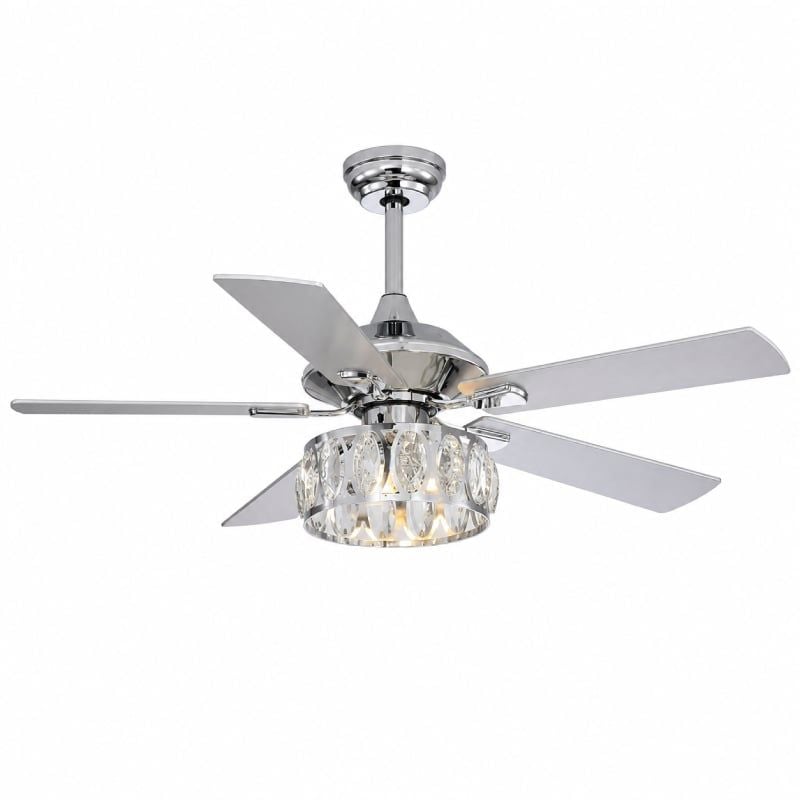 Quạt trần đèn thiết kế 5 cánh gỗ phong cách cổ điển QT-236