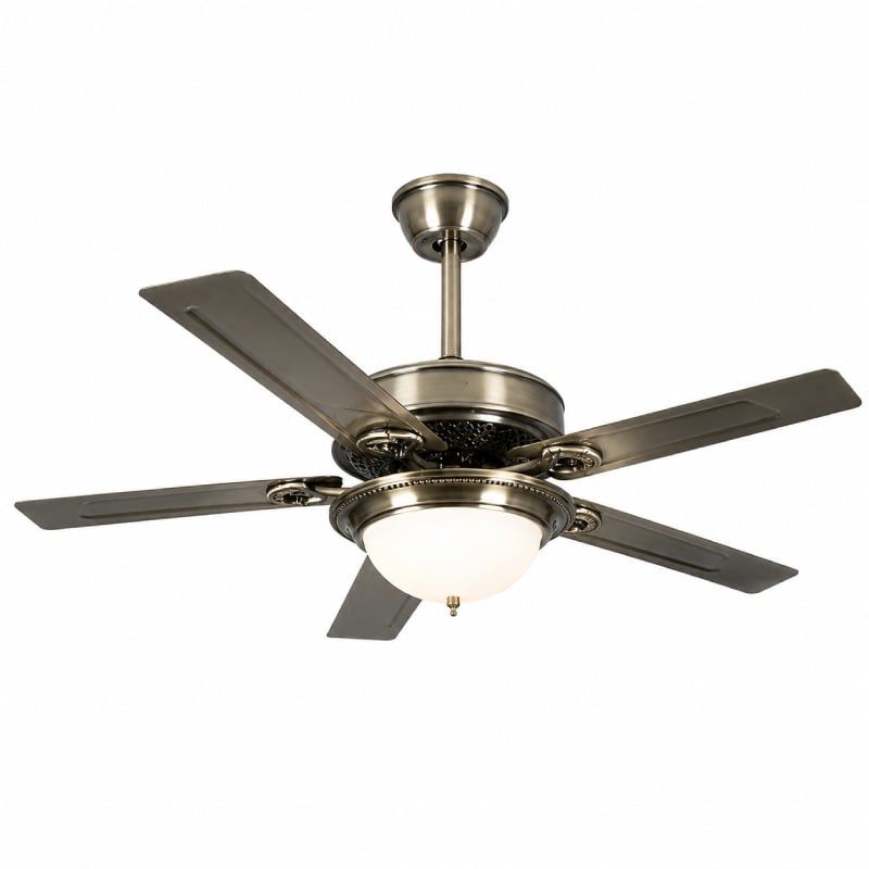 Quạt trần đèn thiết kế 5 cánh kim loại tối giản, hiện đại QT-240