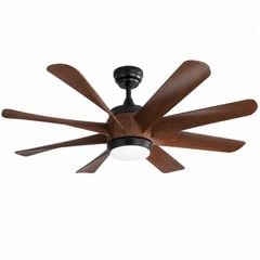 Quạt trần đèn thiết kế 8 cánh nhựa tối giản, hiện đại QT-250