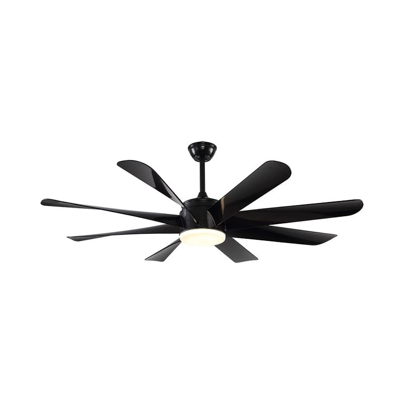 Quạt trần đèn thiết kế 8 cánh, phong cách Bắc Âu QT-35