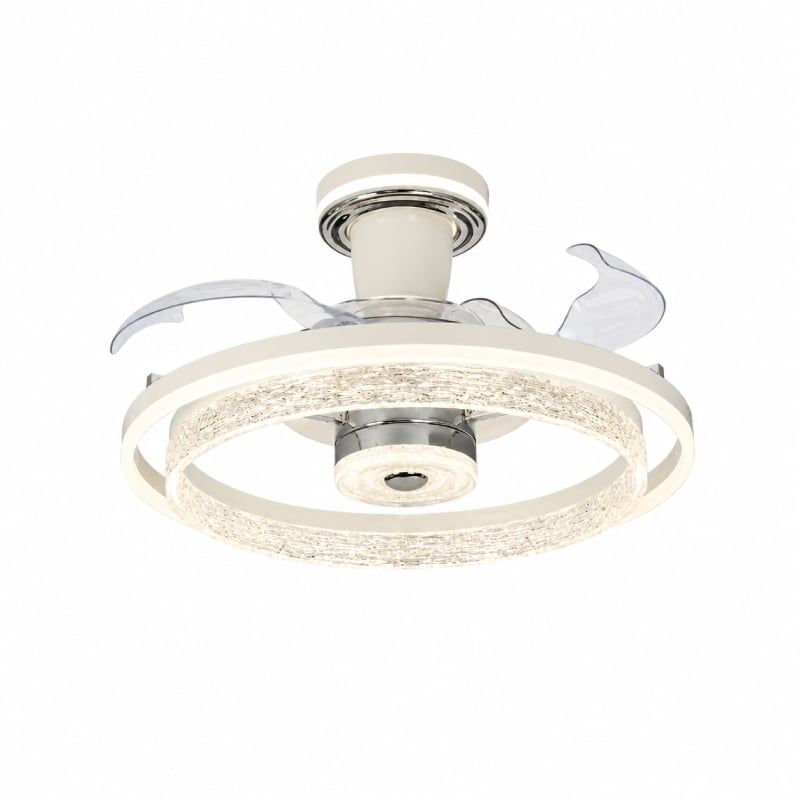 Quạt trần đèn thiết kế cánh nhựa tối giản, hiện đại QT-277