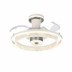 Quạt trần đèn thiết kế cánh nhựa tối giản, hiện đại QT-277