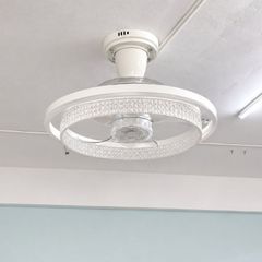 Quạt trần đèn thiết kế cánh nhựa tối giản, hiện đại QT-277