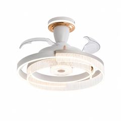 Quạt trần đèn thiết kế cánh nhựa tối giản, hiện đại QT-278