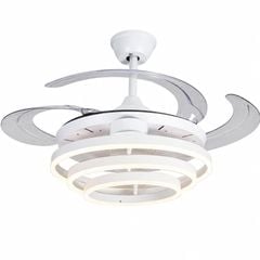 Quạt trần đèn thiết kế cánh nhựa tối giản, hiện đại QT-286
