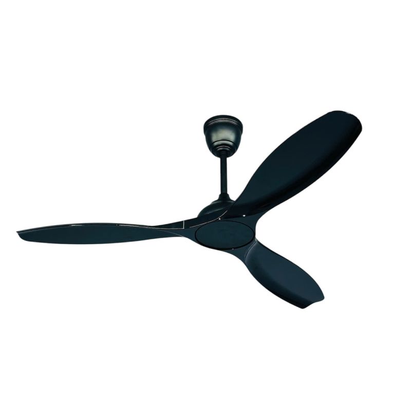 Quạt trần thiết kế 3 cánh đen, dáng uốn lượn nghệ thuật QT-72