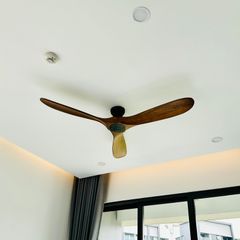 Quạt trần thiết kế 3 cánh gỗ tối giản, hiện đại QT-103