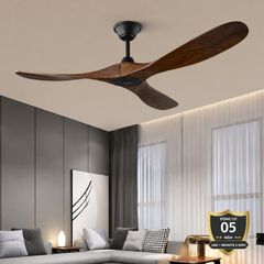 Quạt trần thiết kế 3 cánh gỗ tối giản, hiện đại QT-103