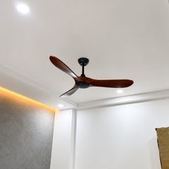 Quạt trần thiết kế 3 cánh gỗ tối giản, hiện đại QT-214