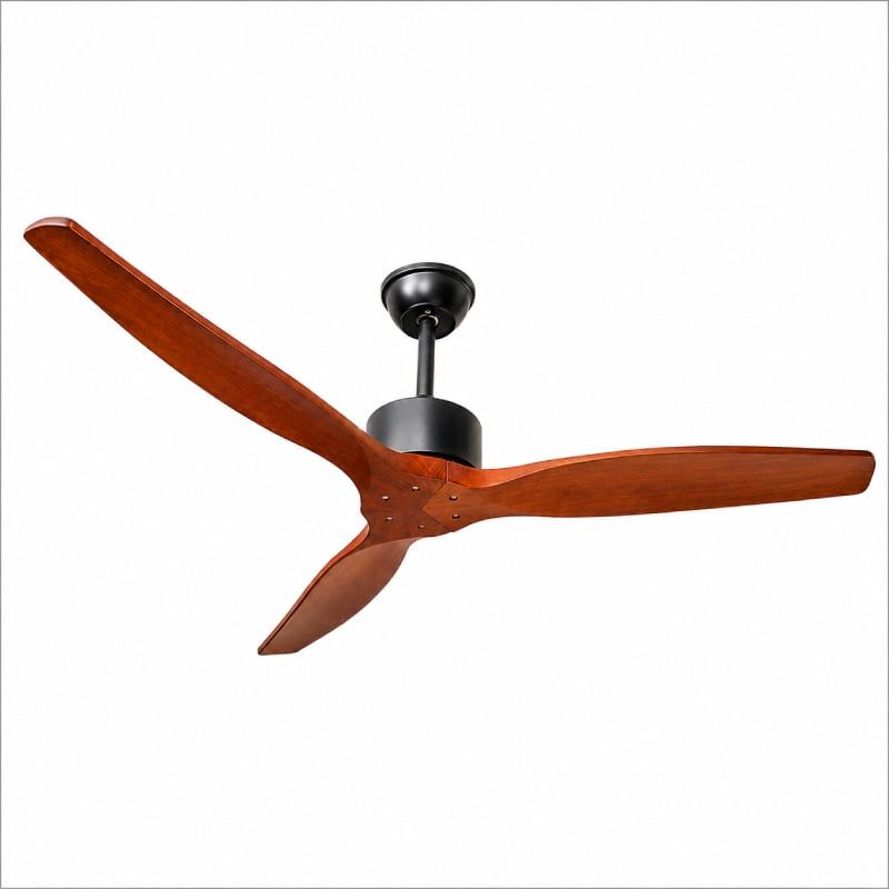 Quạt trần thiết kế 3 cánh gỗ tối giản, hiện đại QT-224