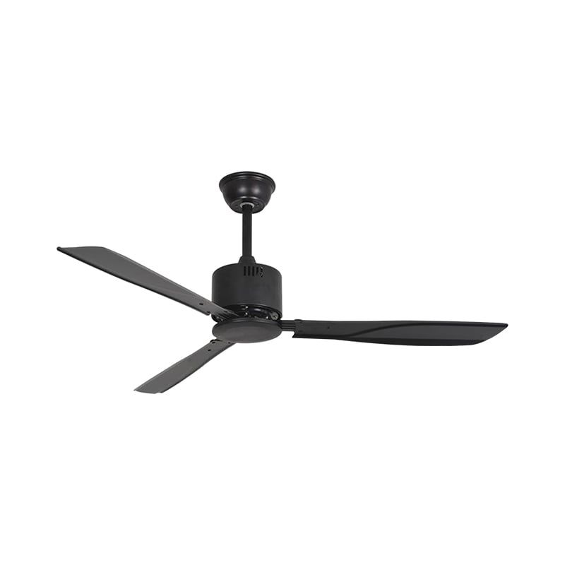 Quạt trần thiết kế 3 cánh màu đen tối giản, hiện đại QT-111