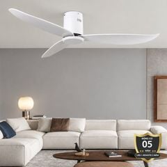 Quạt trần thiết kế 3 cánh nhựa màu trắng tối giản, hiện đại QT-287