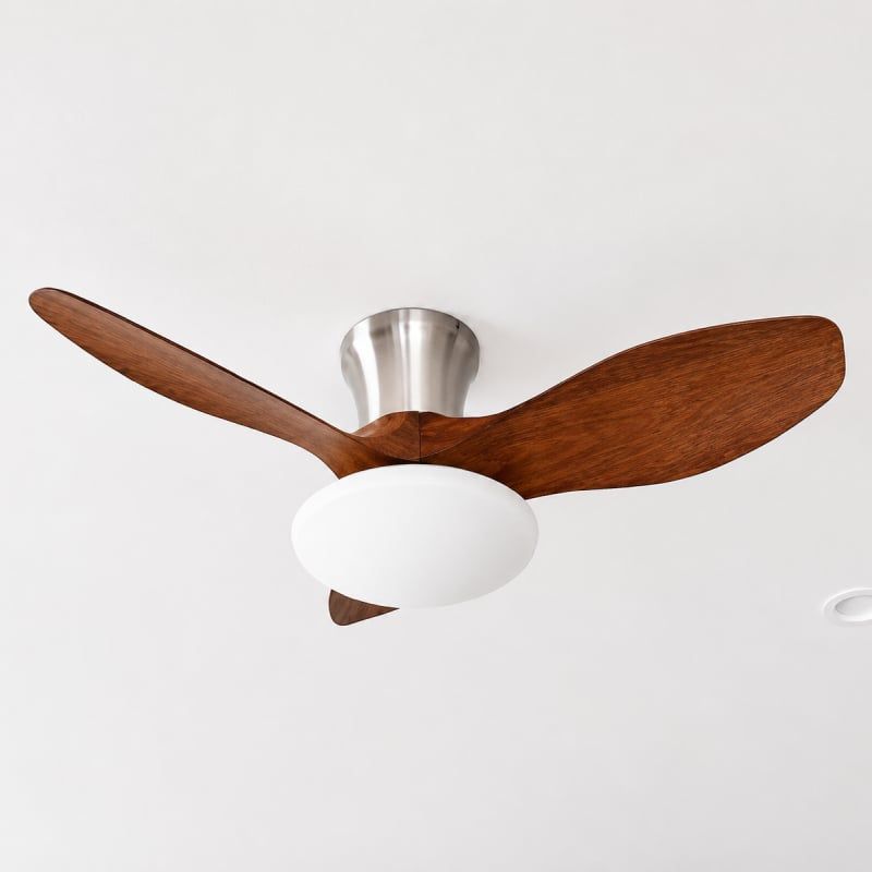 Quạt trần đèn thiết kế 3 cánh nhựa tối giản, hiện đại QT-207
