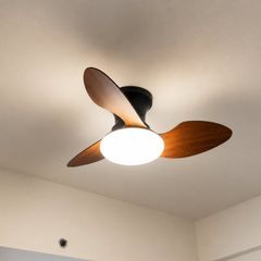 Quạt trần đèn thiết kế 3 cánh nhựa tối giản, hiện đại QT-208