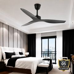 Quạt trần thiết kế 3 cánh, tone đen sang trọng QT-39