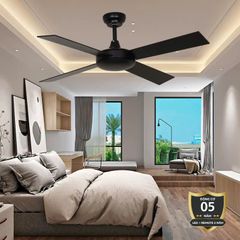 Quạt trần thiết kế 4 cánh sắt tối giản, hiện đại QT-54