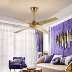 Quạt trần thiết kế 4 cánh sắt tối giản, hiện đại QT-54