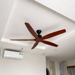 Quạt trần thiết kế 5 cánh gỗ phong cách cổ điển QT-218