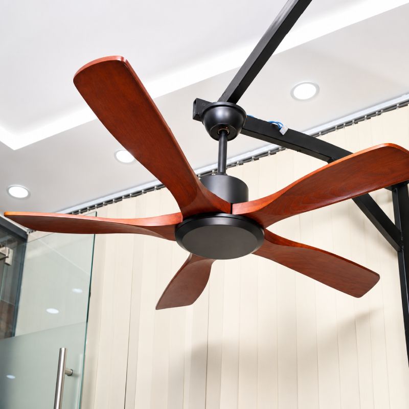 Quạt trần thiết kế 5 cánh gỗ phong cách cổ điển QT-220