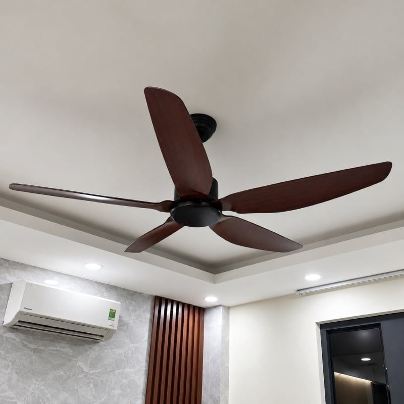 Quạt trần thiết kế 5 cánh nhựa tối giản, hiện đại QT-268