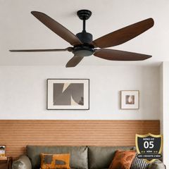 Quạt trần thiết kế 5 cánh nhựa tối giản, hiện đại QT-268