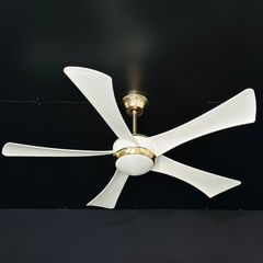 Quạt trần thiết kế 5 cánh trắng, phong cách hiện đại QT-75