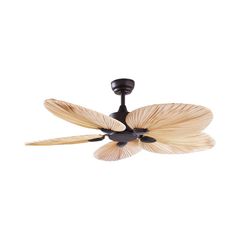 Quạt trần thiết kế 5 cánh lá cọ nghệ thuật  QT-110