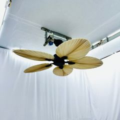 Quạt trần thiết kế 5 cánh lá cọ nghệ thuật  QT-110