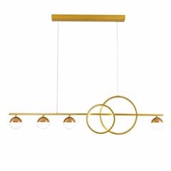 Đèn thả hiện đại -  thiết kế thả ngang, vòng led hiện đại phối quả cầu DT-23