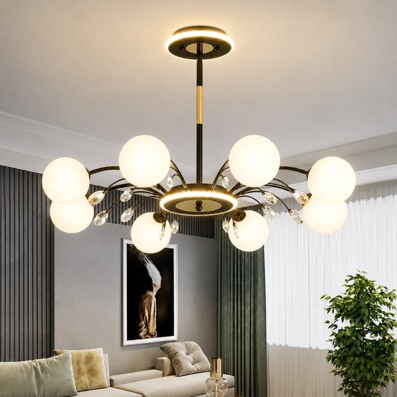 Đèn that hiện đại - thiết kế kiểu tròn, chao thủy tinh đục nghệ thuật DT-26