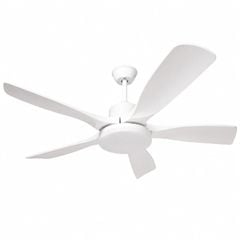 Quạt trần đèn thiết kế 5 cánh nhựa màu trắng tối giản, hiện đại QT-265