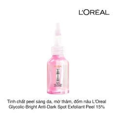 Tinh chất peel giúp sáng da, mờ thâm, đốm nâu L'Oreal Glycolic-Bright Anti-Dark Spot Exfoliant Peel 15% 25ml