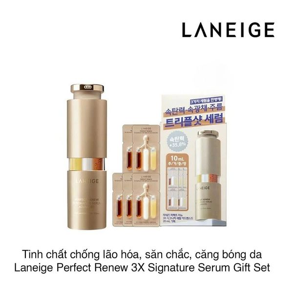 Tinh chất chống lão hóa, săn chắc, căng bóng da Laneige Perfect Renew 3X Signature Serum Gift Set