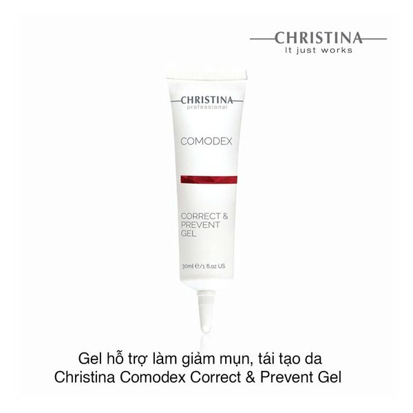 Gel hỗ trợ làm giảm mụn, tái tạo da Christina Comodex Correct & Prevent Gel 30ml