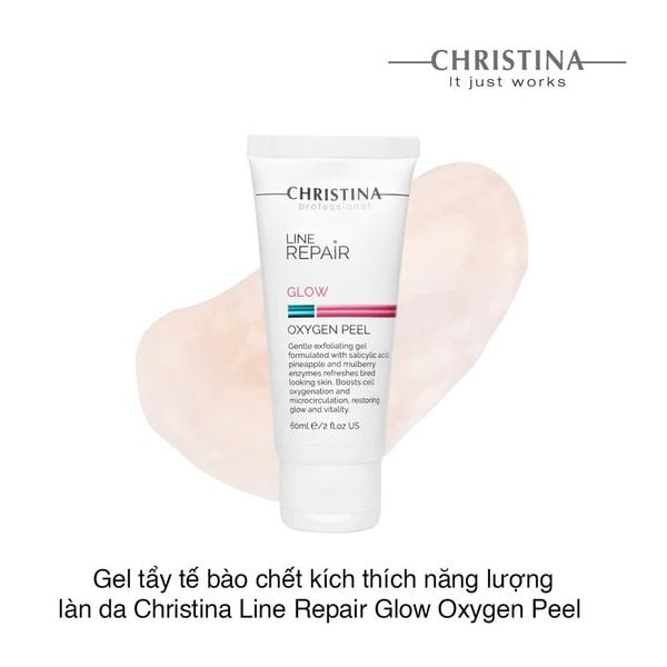 Gel tẩy tế bào chết kích thích năng lượng làn da Christina Line Repair Glow Oxygen Peel 60ml