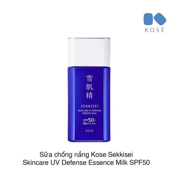 Sữa chống nắng Kose Sekkisei Skincare UV Defense Essence Milk SPF50 60g