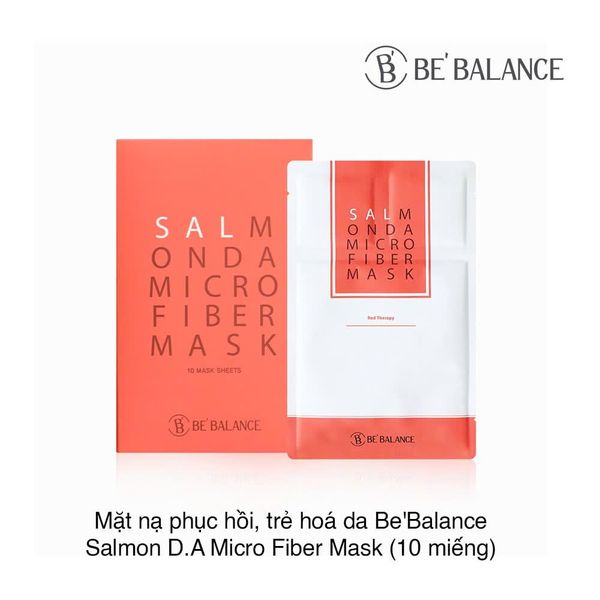 Mặt nạ phục hồi, trẻ hoá da Be'Balance Salmon D.A Micro Fiber Mask (10 miếng)