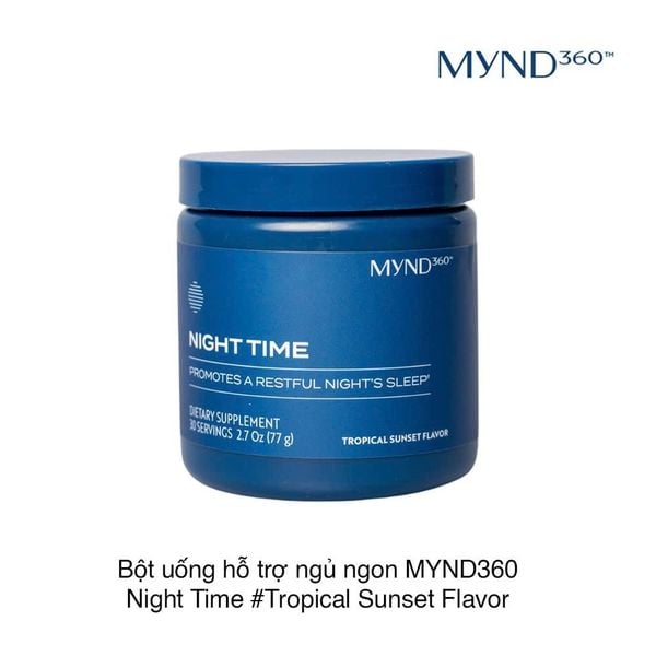 Bột uống hỗ trợ ngủ ngon MYND360 Night Time #Tropical Sunset Flavor 77g