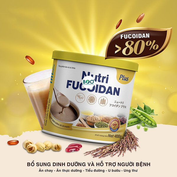 Bột sữa tảo nâu Mozuku tăng cường sức đề kháng THT Pharma Nutri Fucoidan Plus 500g