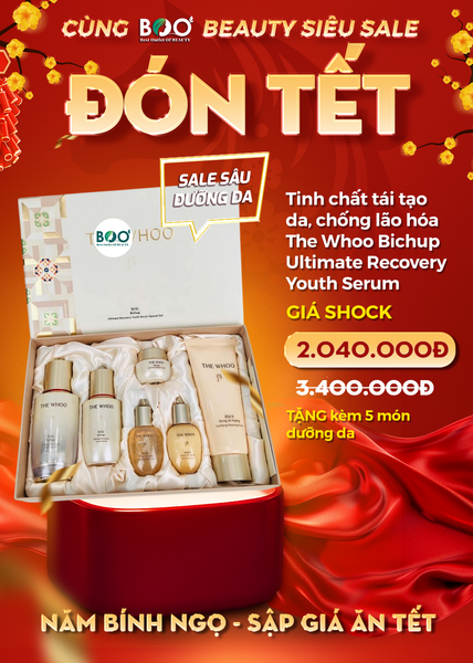 DEAL SOCK Tinh Chất Tái Tạo Da, Chống Lão Hóa THE WHOO Bichup Ultimate Recovery Youth Serum