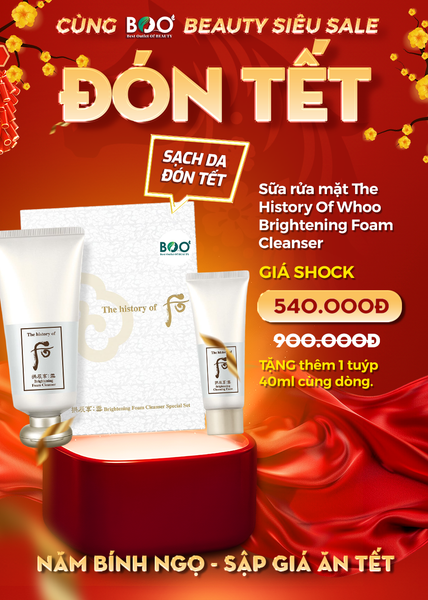 DEAL SOCK Sữa Rửa Mặt The History Of Whoo Brightening Foam Cleanser